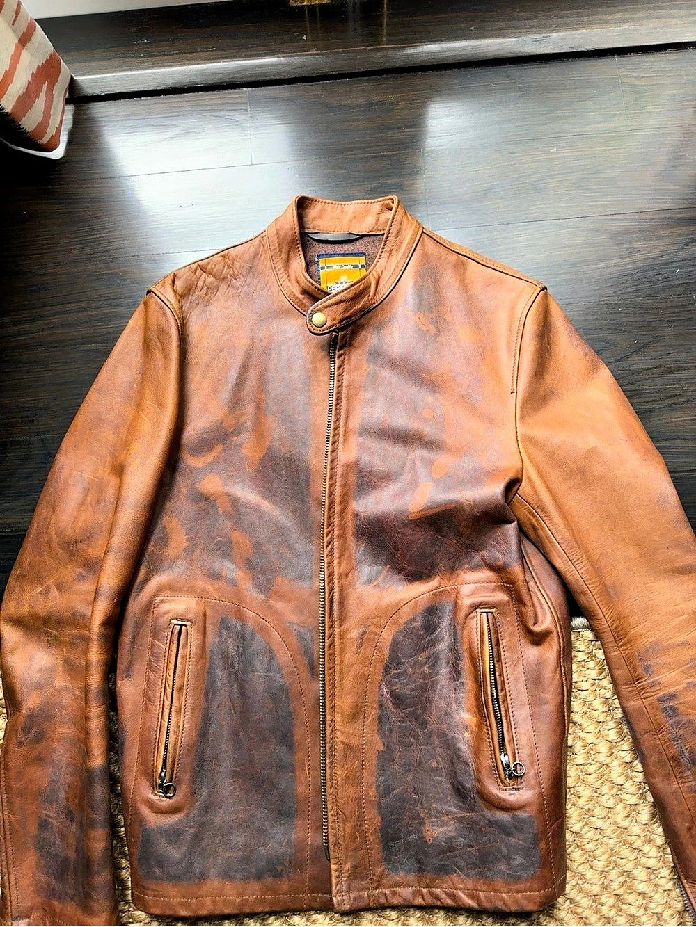 Perfecto Brown Leather Jacket Size Medium